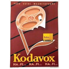 1955 Kodak Kodavox Tape Original Vintage Poster