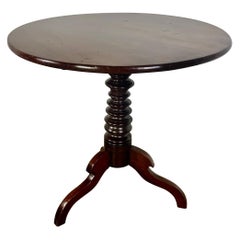 Mahogany Tripod Tilt-Top Side Table