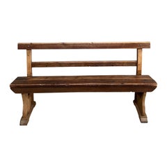 Used Pine Settle Bench 
