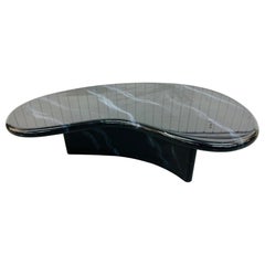 Post-Modern Black Lacquered Coffee Table