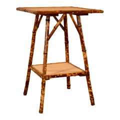 19th Century French Tortoise Bamboo Side Table