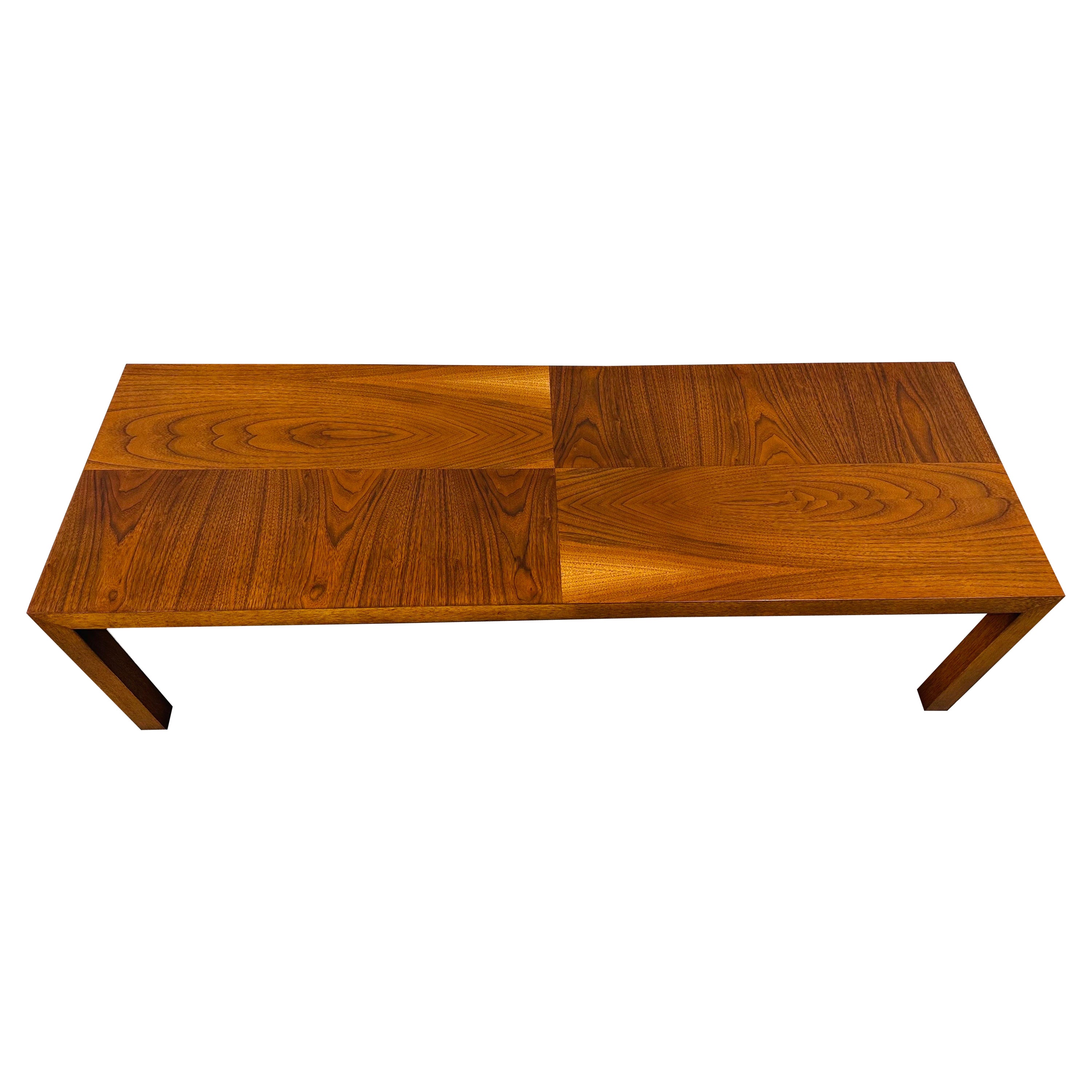 Mid-Century Modern Lane Rectangular Walnut Coffee Table