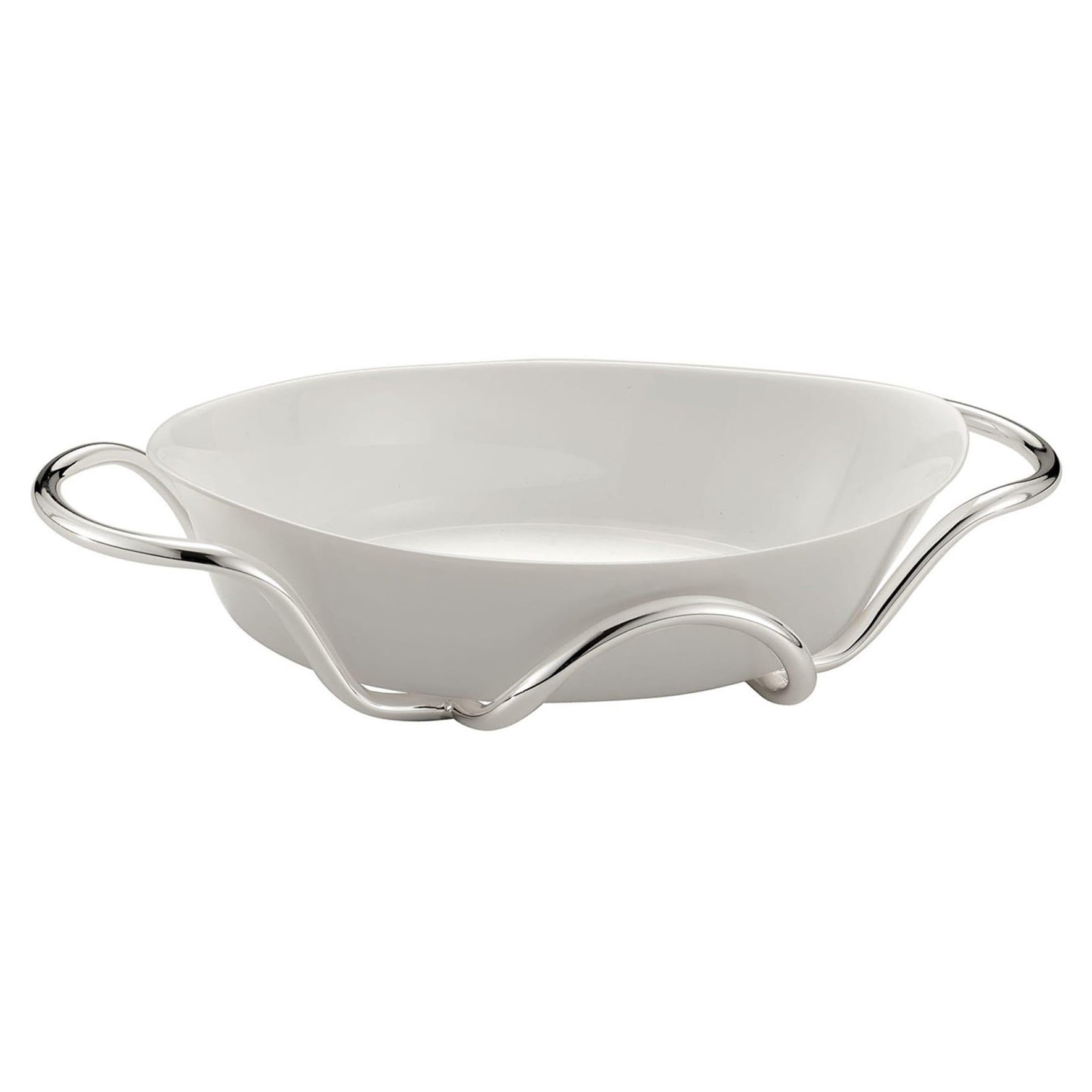 Oval Baking Dish with Silver Holder by Itamar Harari