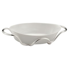 Oval Baking Dish with Silver Holder by Itamar Harari