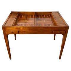 French Provincial Tric Trac Games Table or Writing Desk Console