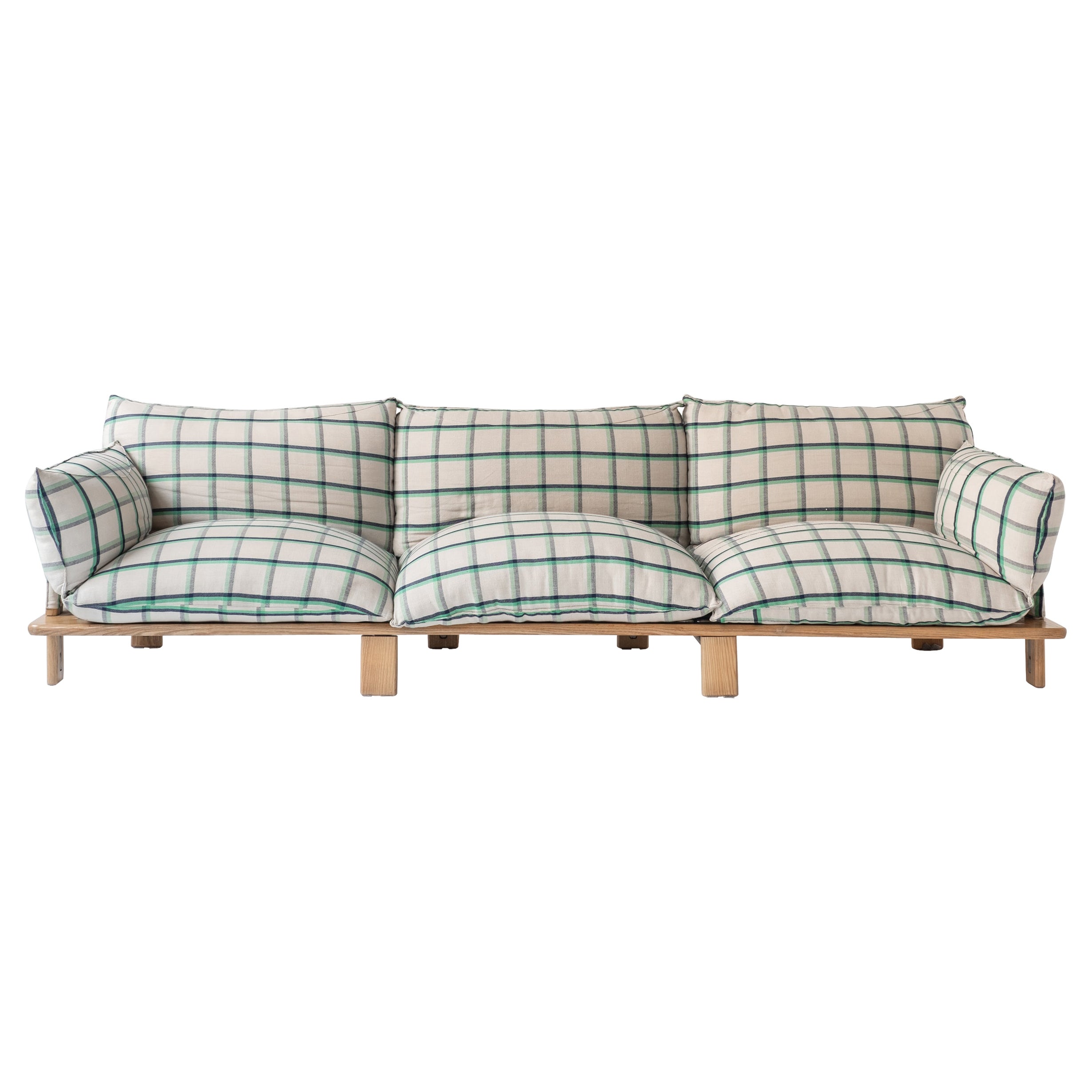 Sehr seltenes dreisitziges Sofa von Giovanni Offredi für Saportiti, Italien 1970er Jahre. im Angebot