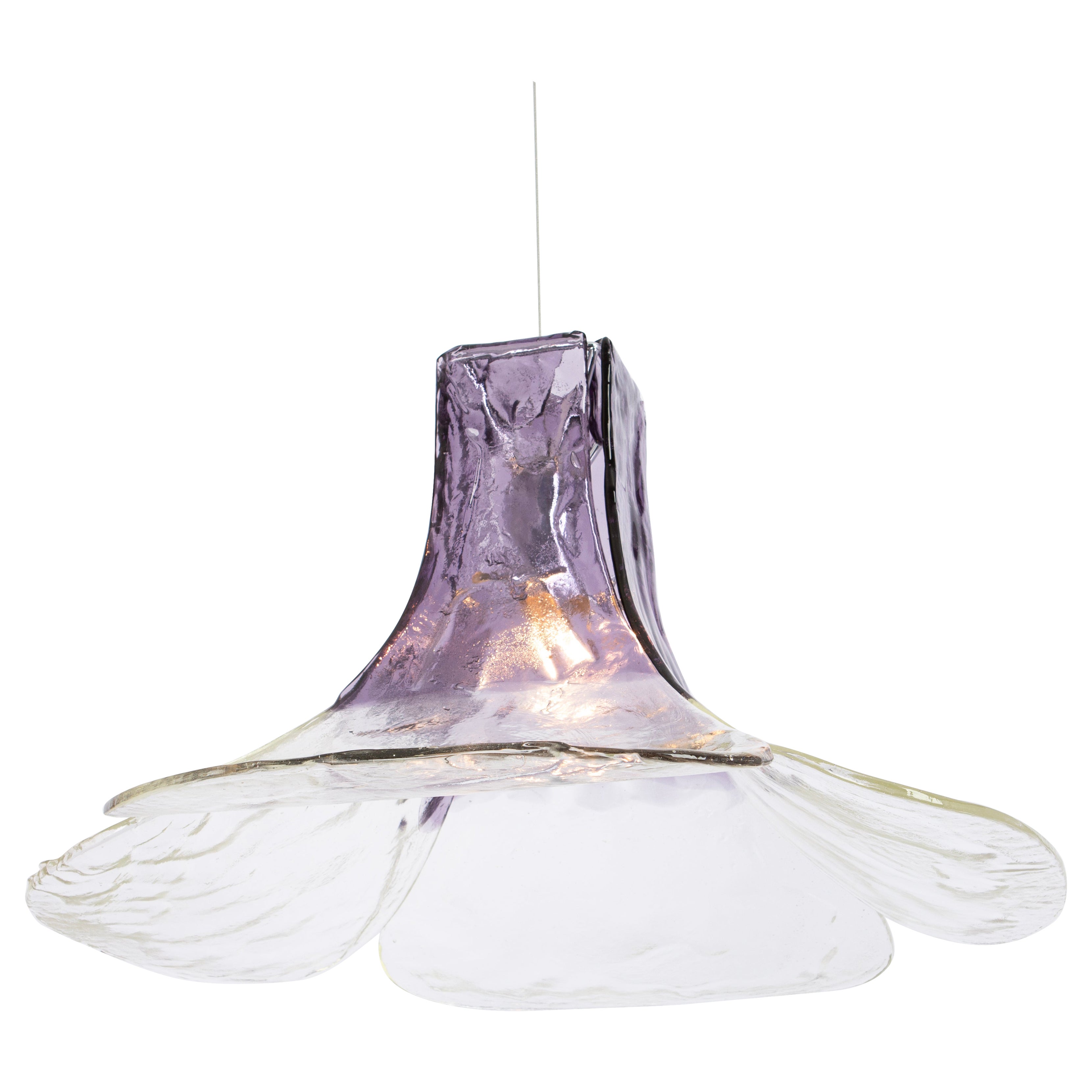 Superbe lampe suspendue de Murano conçue par Carlo Nason pour Kalmar, 1970 en vente