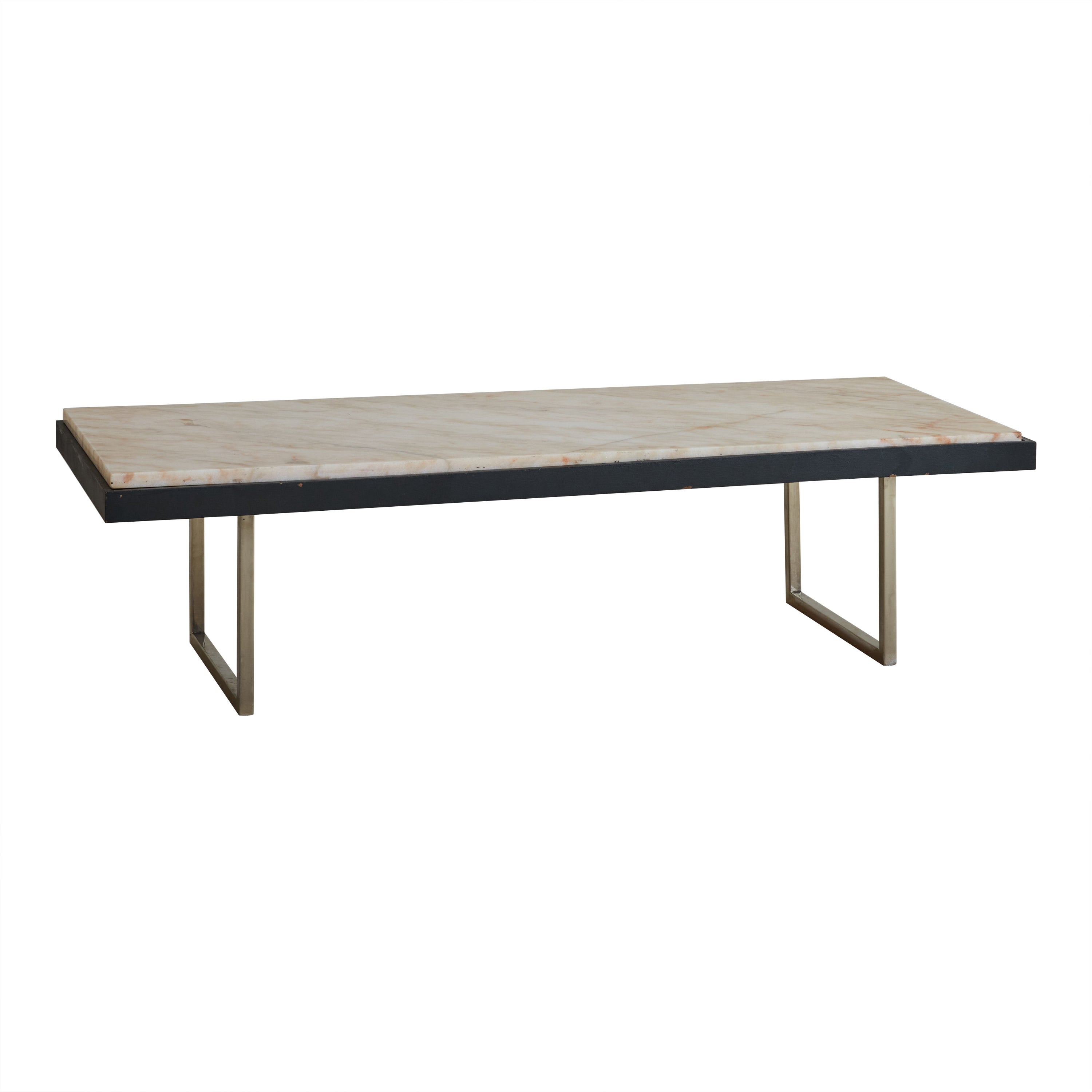 Small Rosa Aurora Marble Coffee Table For Sale