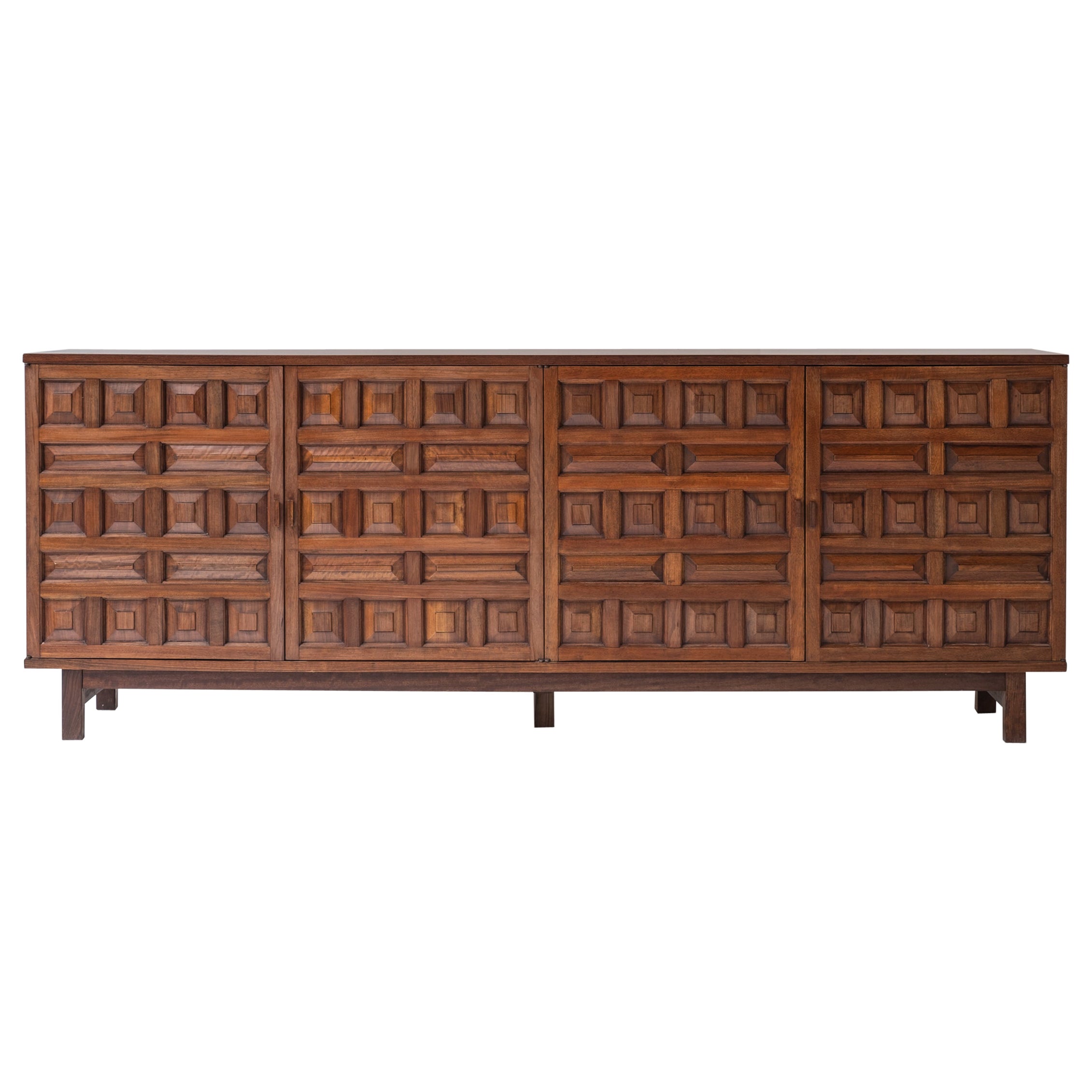 Brutalist sideboard from Spain, designed and manufactured in the 1970s.