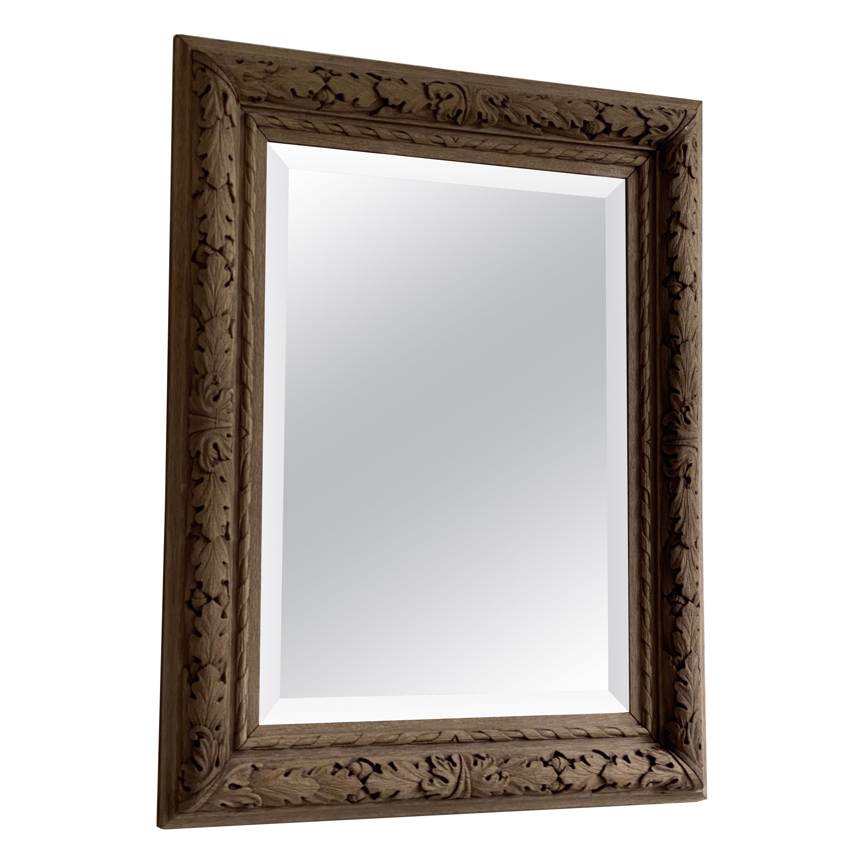 19th Century Oak Mirror For Sale