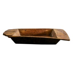 Antique Swedish Wooden Tray in a Brutalist and Primitive Style, Late 1800s