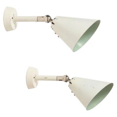 Vintage Lacquered Metal and Chrome Wall Sconce, circa 1960
