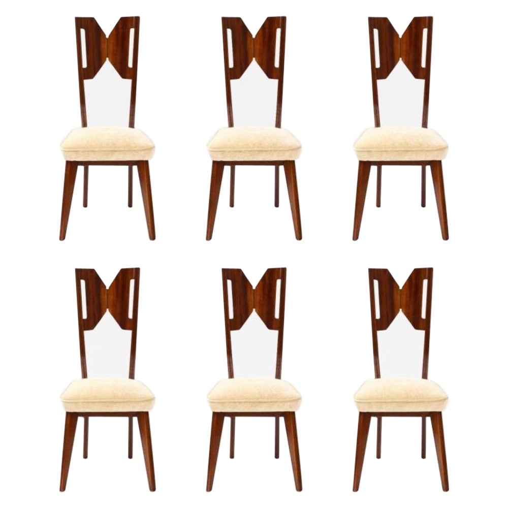 Set of Six Dining Chairs by Gino-Levi Montalcini, circa 1940
