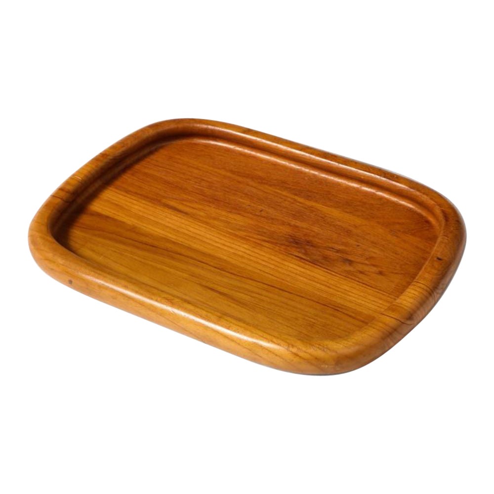 Oval Teak Tray by Jens Quistgaard, circa 1950 For Sale