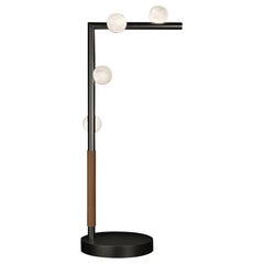 Demetra Brushed Black Metal Table Lamp by Alabastro Italiano