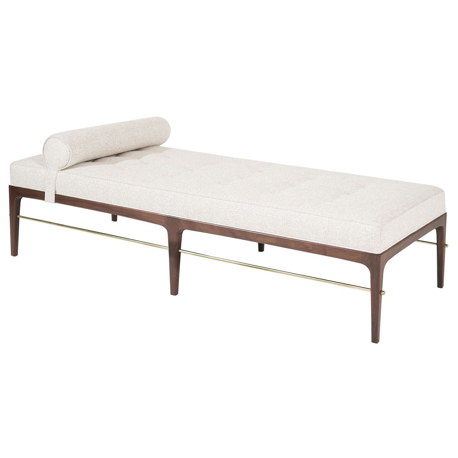 Linear Daybed in Special Walnut Series 72 by Stamford Modern For Sale