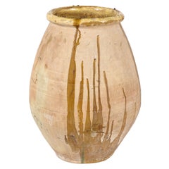 Französische Provinz 18. Jahrhundert Terrakotta Olivenöl Biot Jar mit Glasur