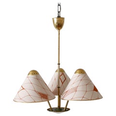 Lovely Mid Century Pendant Lamp or Chandelier by Rupert Nikoll Austria 1950s