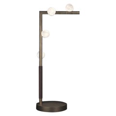 Demetra Brushed Burnished Metal Table Lamp by Alabastro Italiano