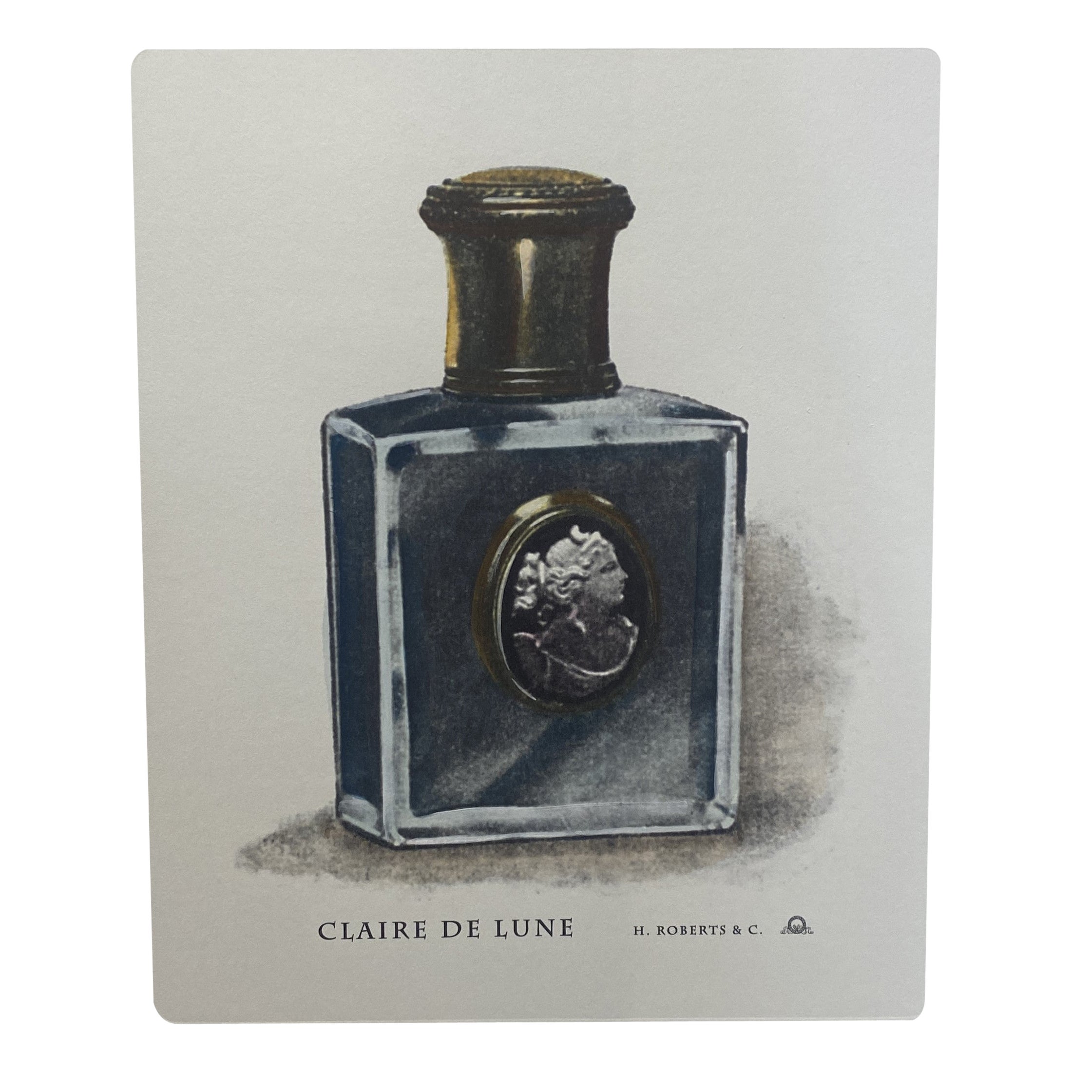 Italian Contemporary Hand Painted "Claire de Lune" Parfume Blue Print 1 of 4 For Sale