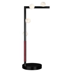 Demetra Shiny Black Metal Table Lamp by Alabastro Italiano
