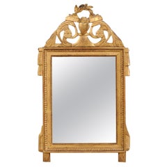 A.I.C. Decorative Wall Mirror with/Exaggerated Crest (Miroir Decoratif) français du 19ème siècle sculpté et doré.