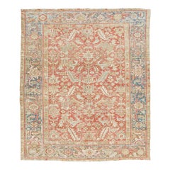 Tapis en laine Persan Heriz Floral Antique des années 1920 de couleur rouille