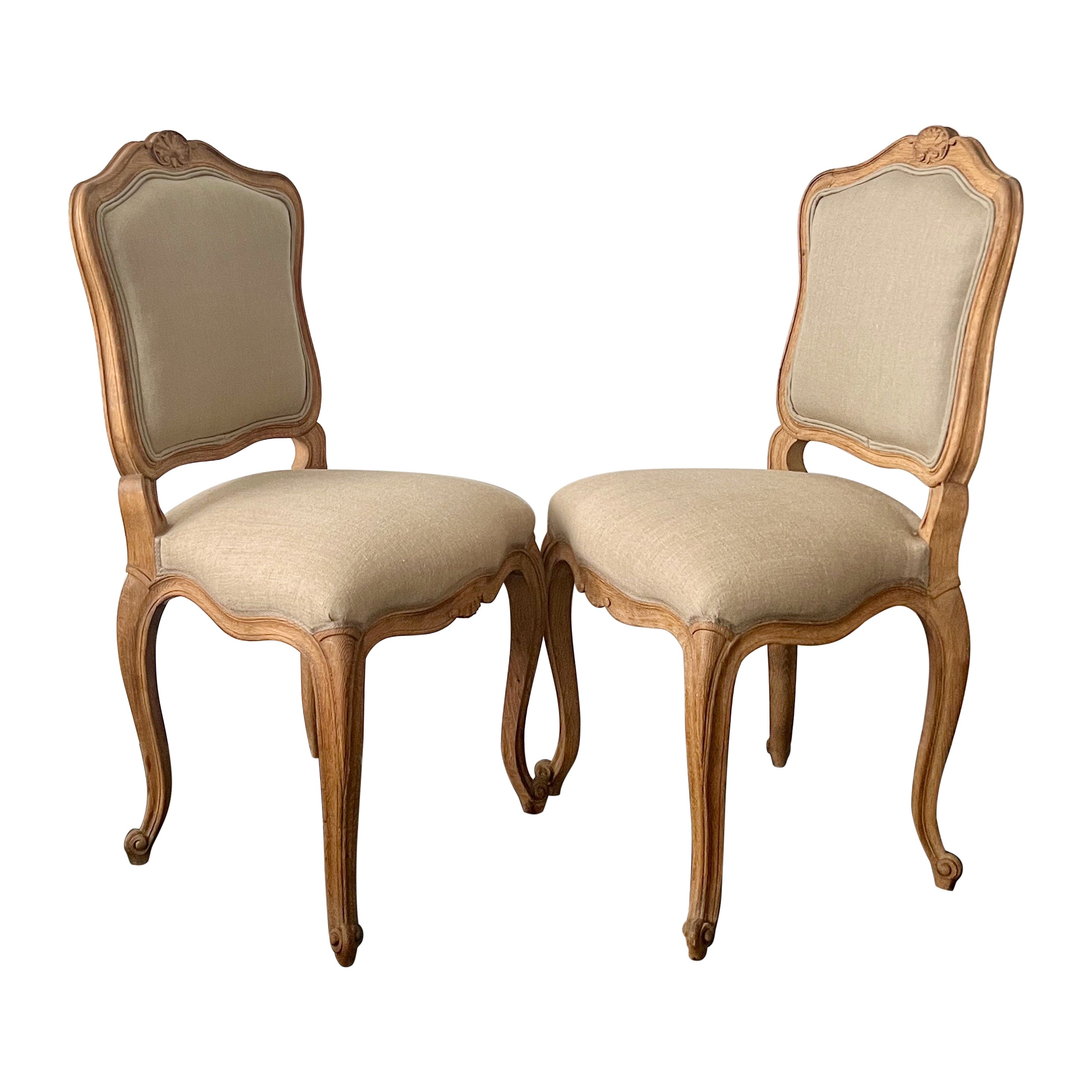 Paar französische Stühle im LXV-Stil des 19. Jahrhunderts
