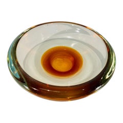 Barbini Murano glass bowl bicolor circa 1950
