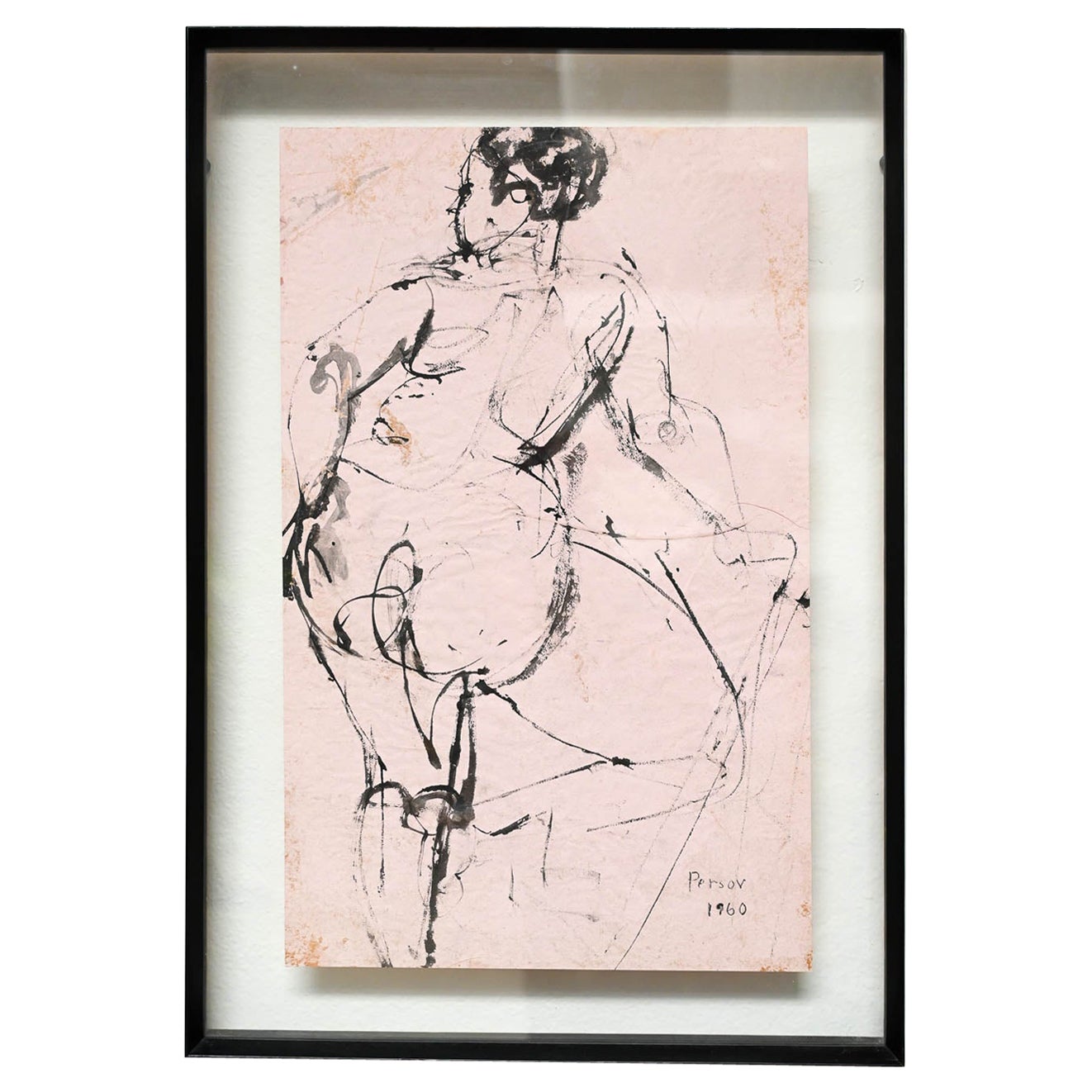 Figurative Etching by Ann Marie Persov, 1960 For Sale