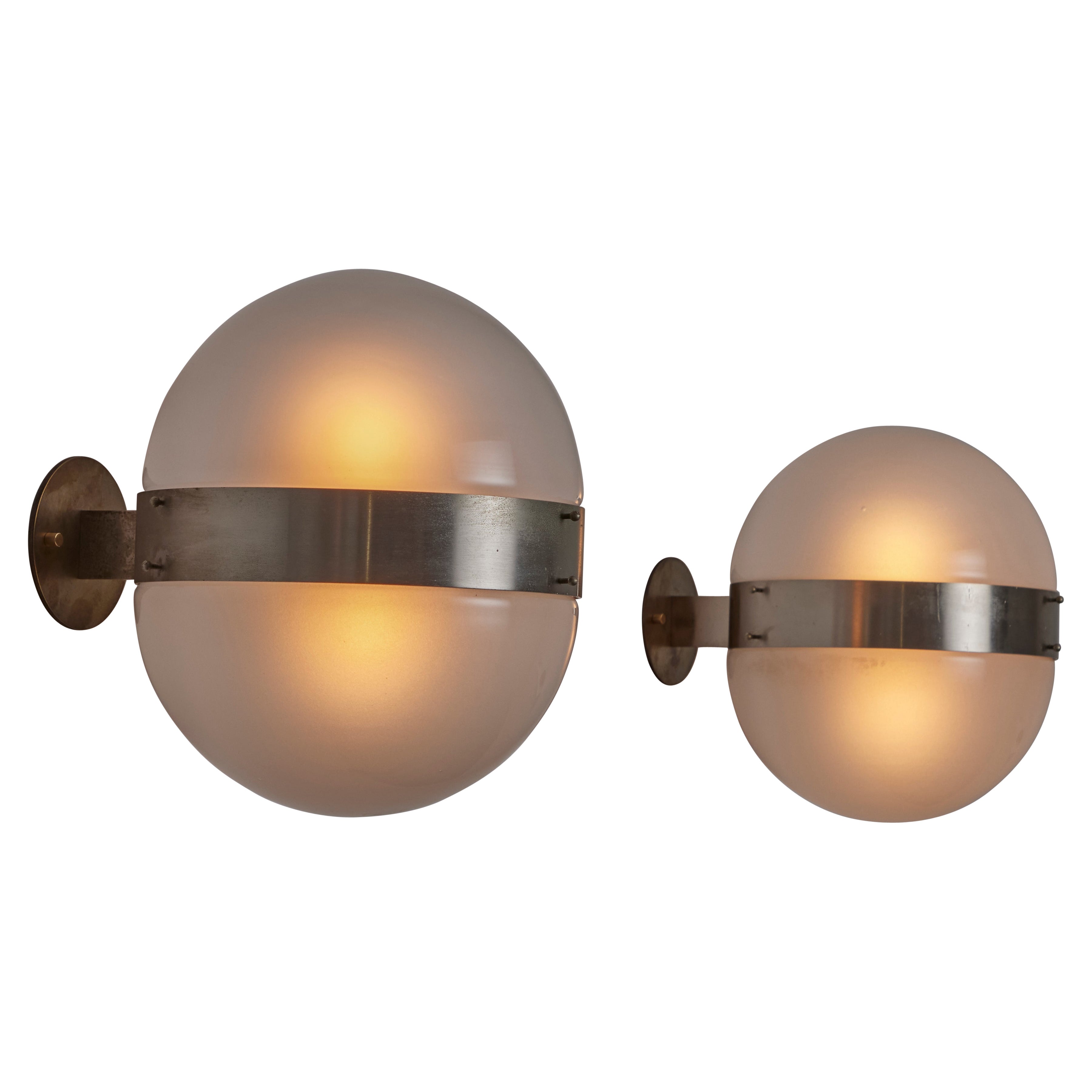 Pair of Clio Flush Mounts by Sergio Mazza for Artemide