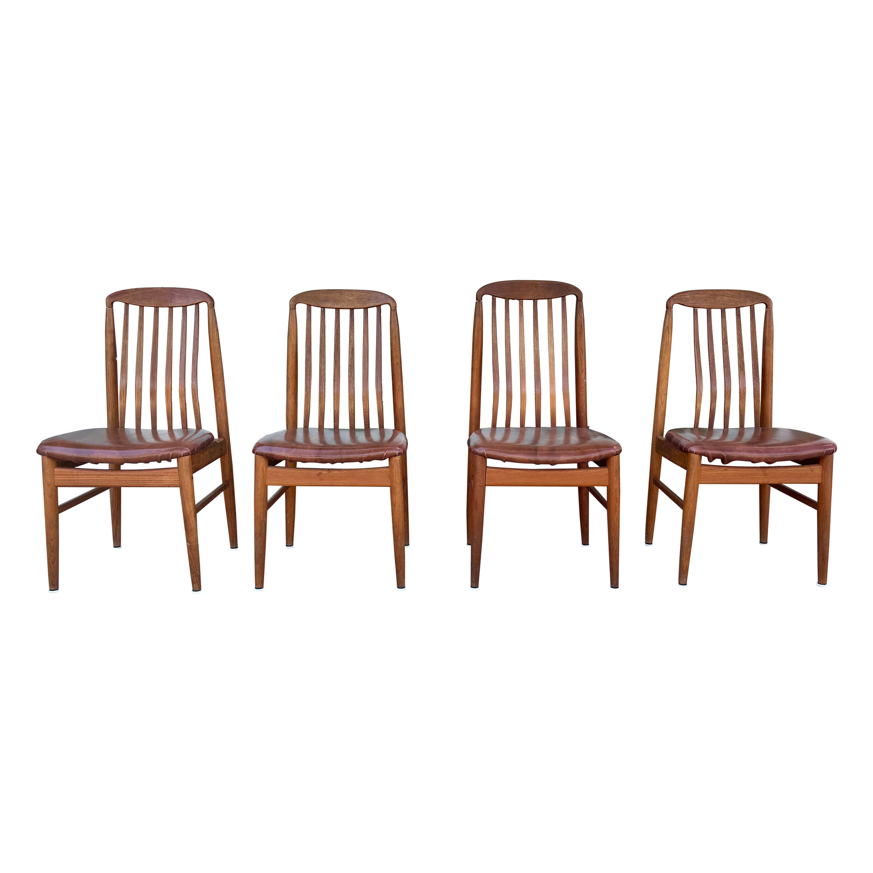 1960s Danish Modern Teak Dining Chairs - Set of 4