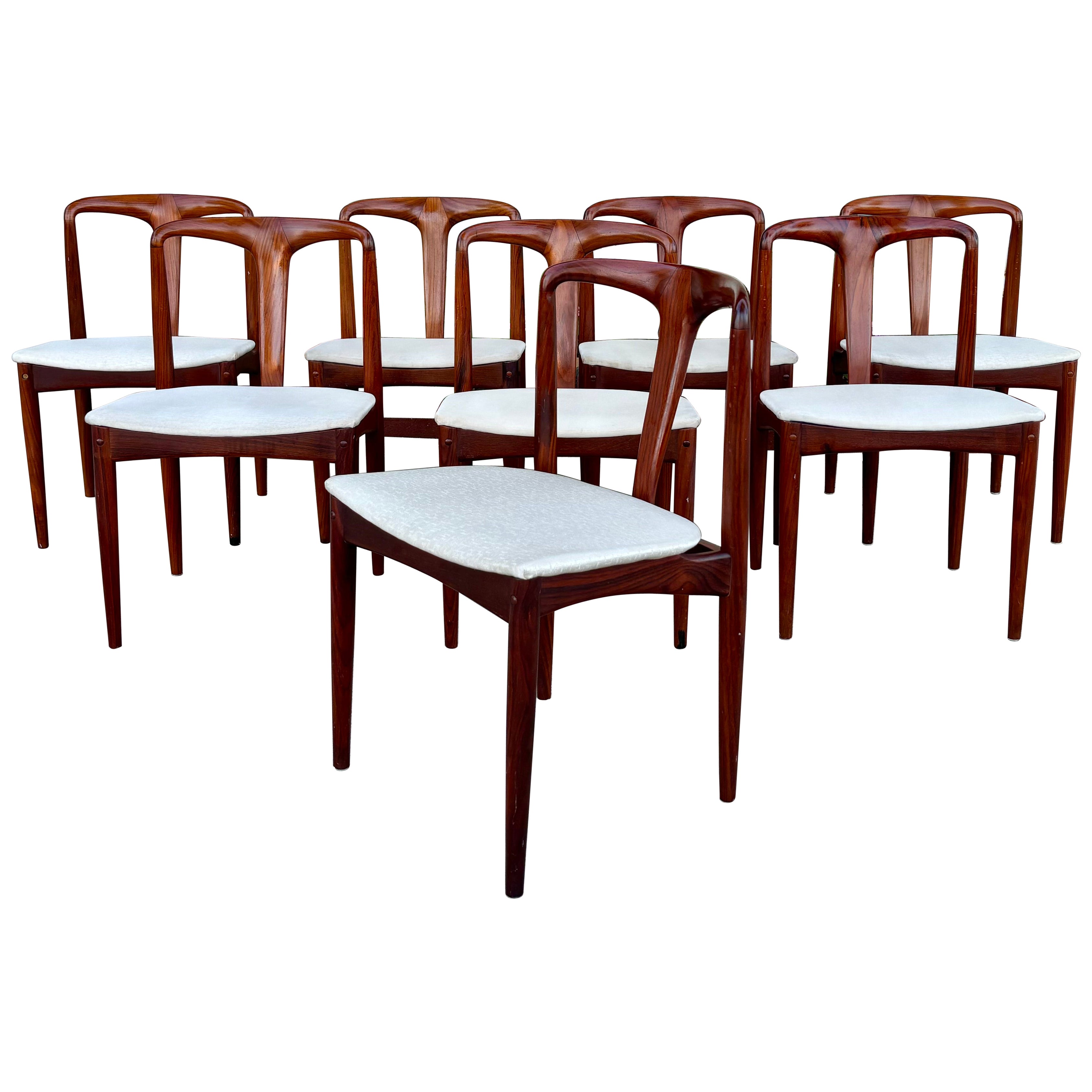 1960s Johannes Andersen Juliane" Rosewood Dining Chairs by Uldum Møbelfabrik For Sale