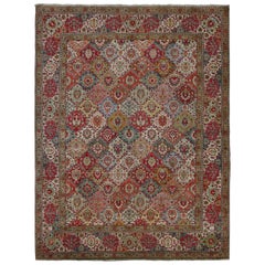 Vintage Tabriz rug in Polychromatic Floral Patterns by Rug & Kilim