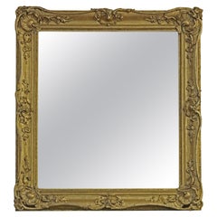  Antique grand miroir mural doré de qualité du 19ème siècle.