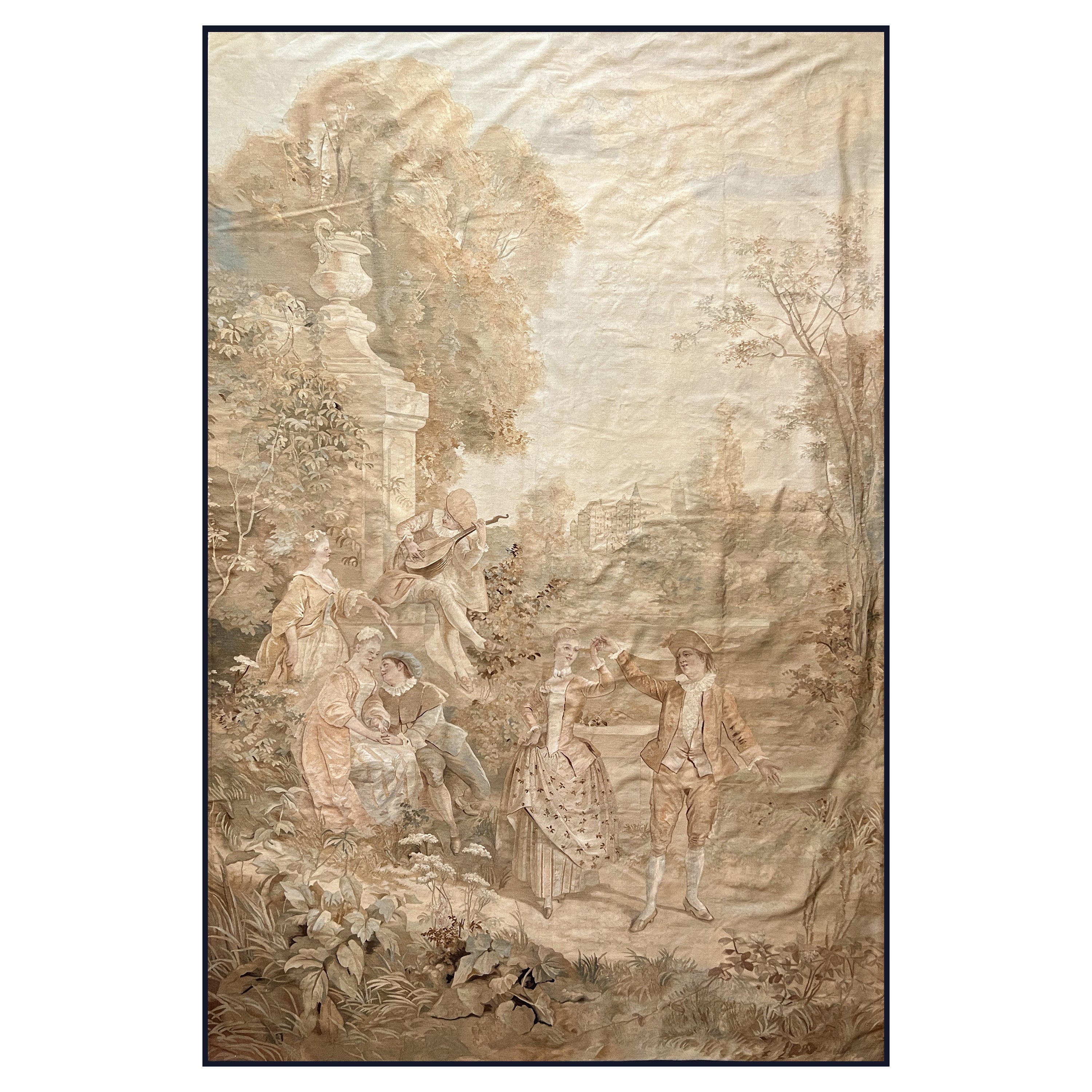 Aubusson tapestry 19th century. century - 2m80Hx1m80L - N° 943 For Sale