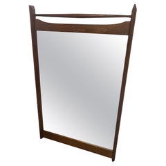 Retro Mid Century Modern Wood Framed Mirror.