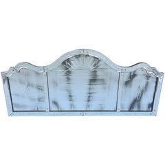 Etched Venetian Glass Overmantel Mirror