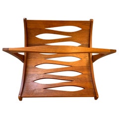 Solid Teak Crafted Magazine Holder by Jens Harald Quistgaard - Dank Designs