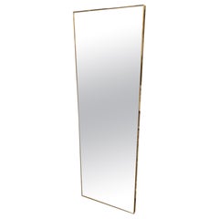 Vintage Handsome Tall Full Length Brass Mirror-Midcentury Italy