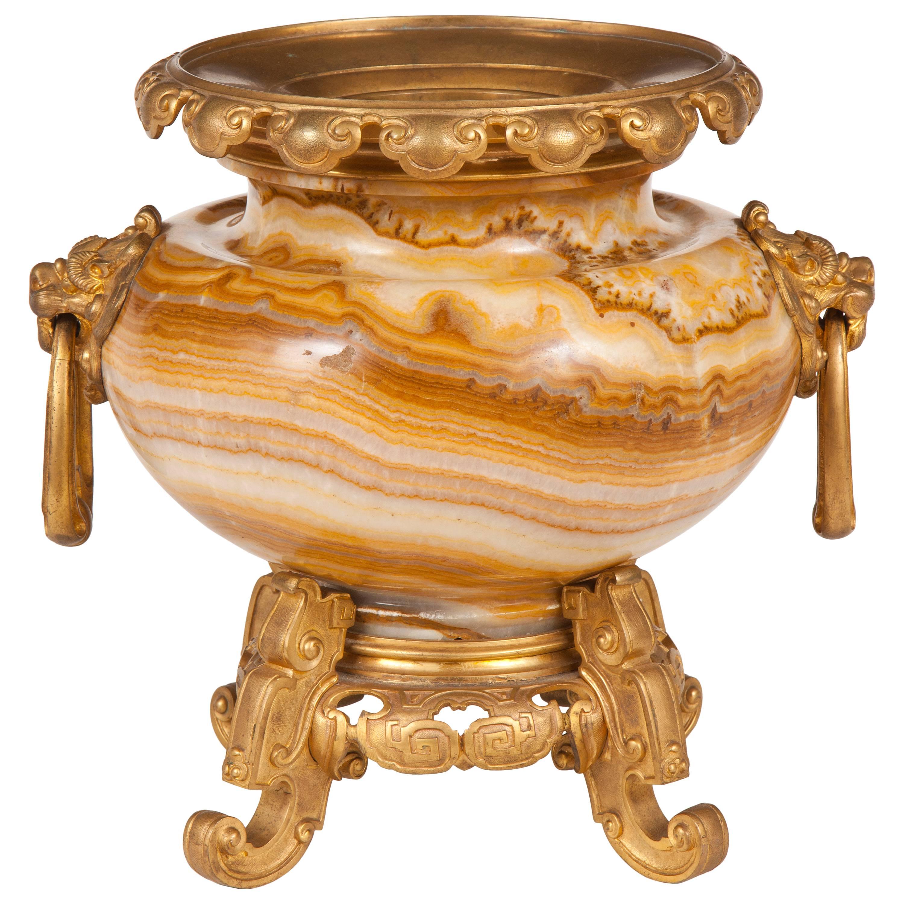 Fine Napoleon III Urn in the Japanese Taste