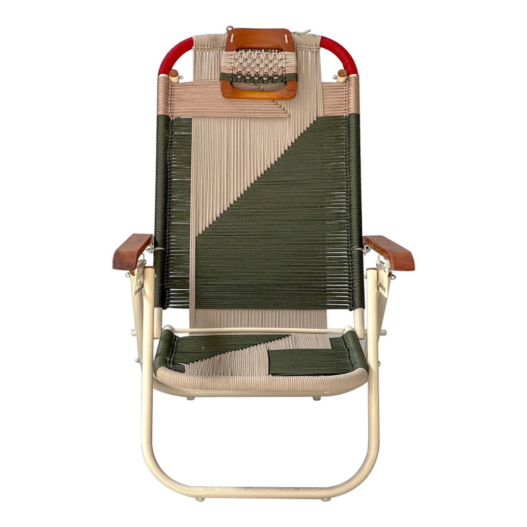 Beach chaise chair Japú Trama 7 - Outdoor area Garden and Lawn - Dengô Brasil For Sale