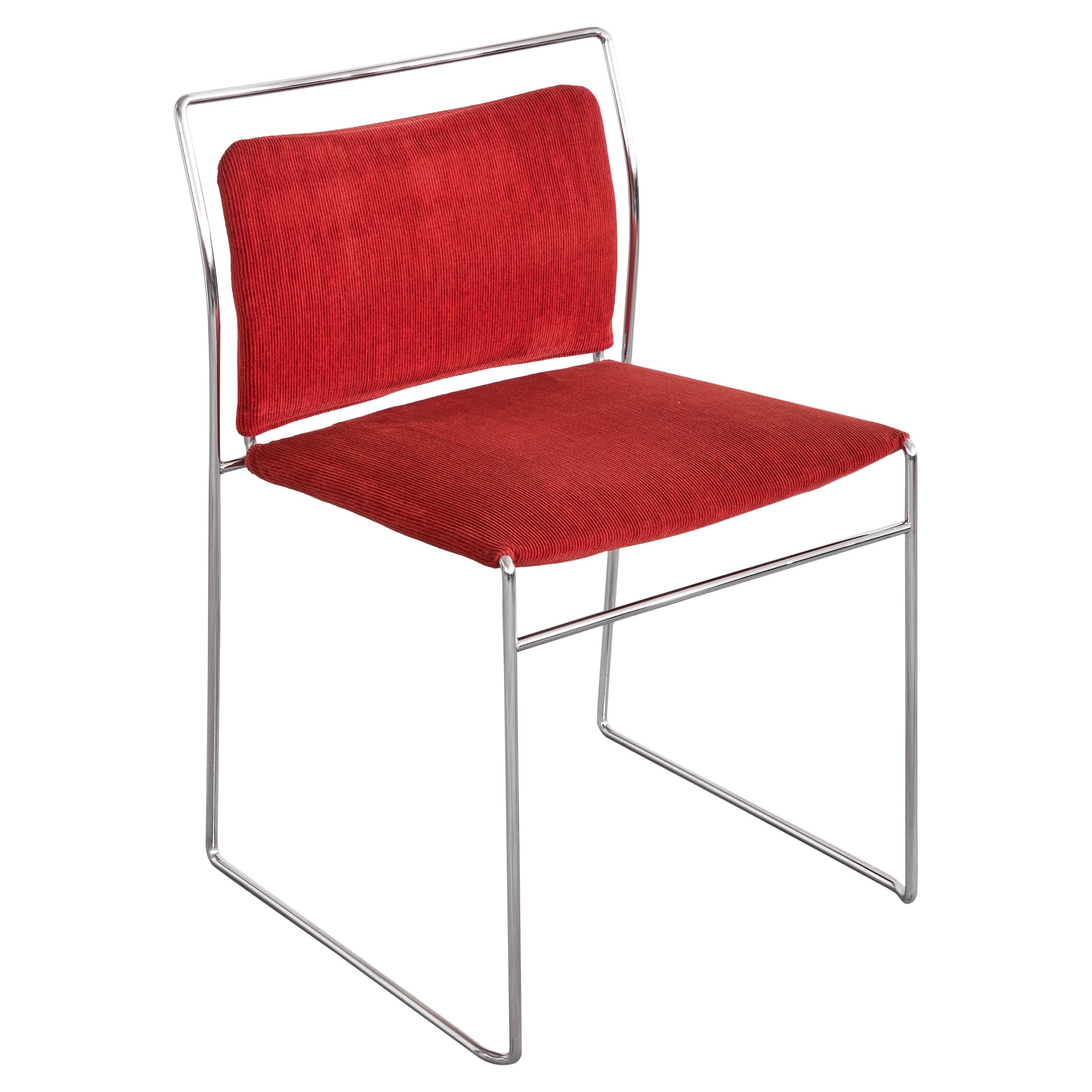 Kazuhide Takahama 'Tulu' Chair in Red Corduroy for Simon International 1966 For Sale