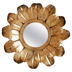 Highly Decorative Mid Century Modern Backlit Wall Mirror or Sconce Germany 1960s