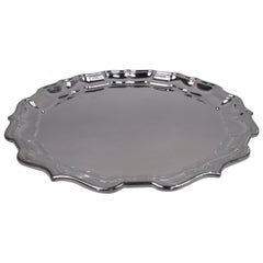 Reed & Barton Chippendale Sterling Silver Georgian Piecrust Tray