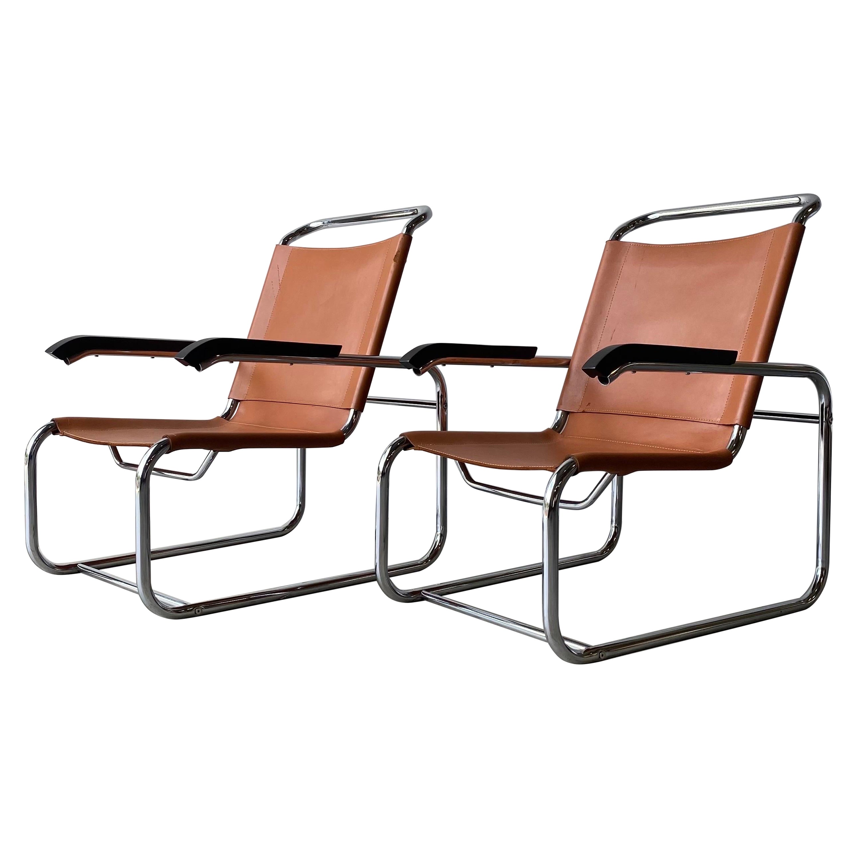 Marcel Breuer Style Armchairs For Sale
