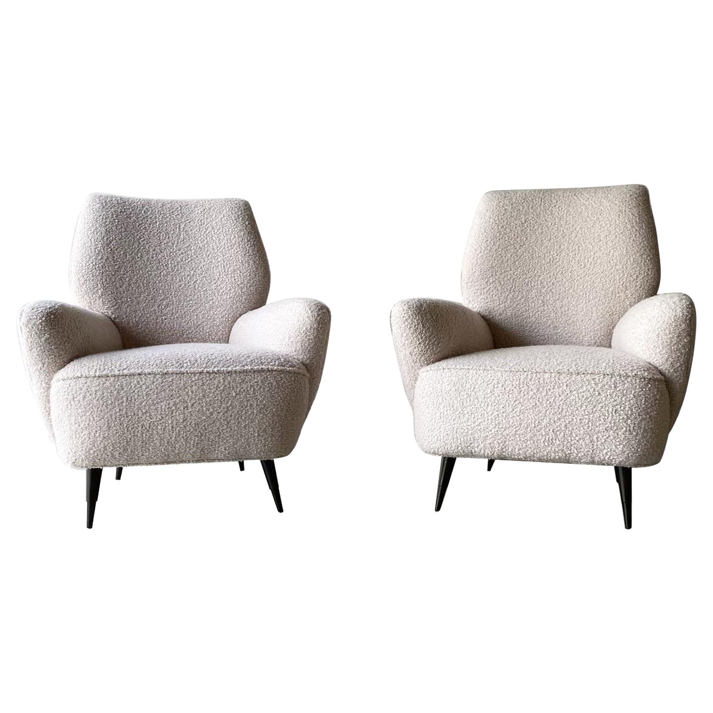 Mid Century Italian Armchairs, a Pair