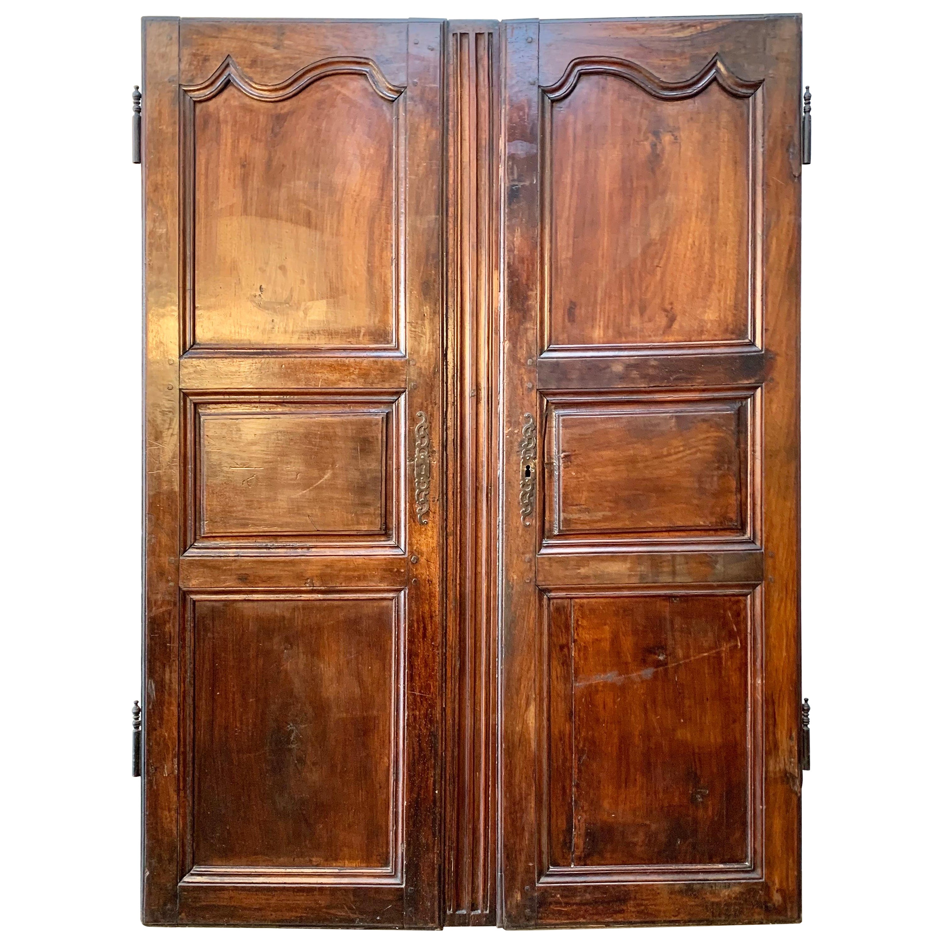 19th Century French Armoire Doors - a Pair