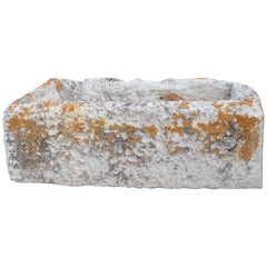 Ancienne auge de calcaire française de Bourgogne, vers 1850