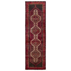 Vintage Persian runner with Red, Beige-Brown Patterns by Rug & Kilim